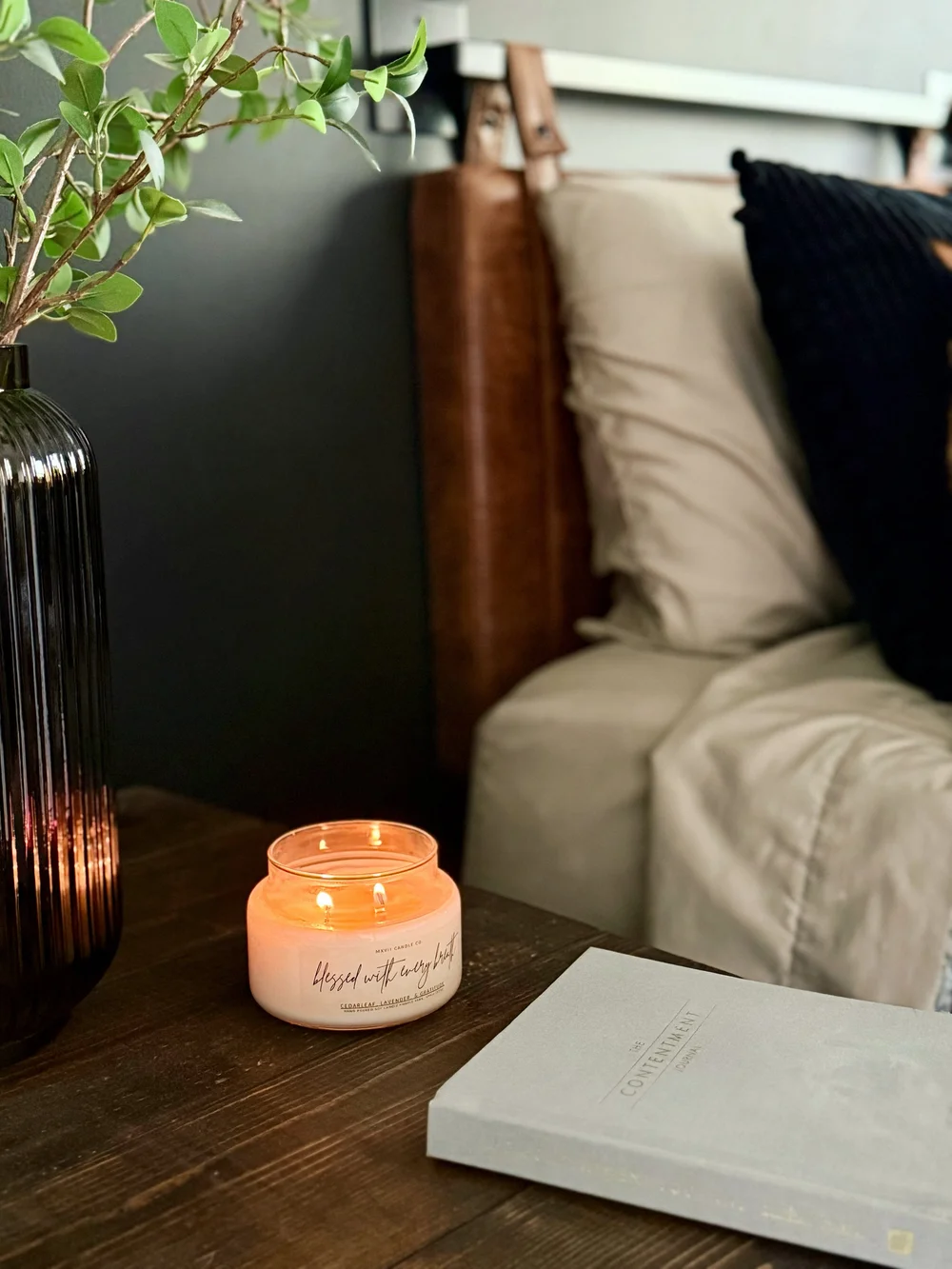 Cedarleaf, Lavendar + Gratitude 9oz Soy Candle — MXVII CANDLE CO.